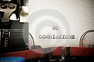 No commissions text