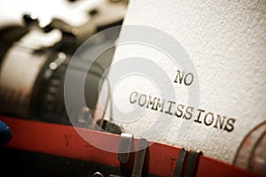 No commissions text