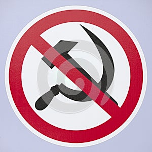 No communist sign