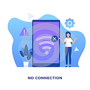 No connection illustration concept