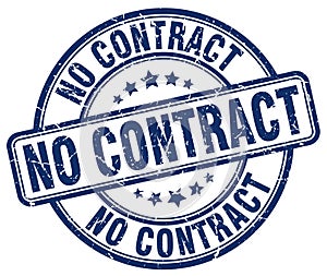 no contract blue stamp