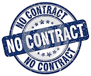 no contract blue stamp