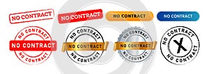 no contract rectangle and circle stamp seal badge sign for information indenture certified photo