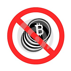 no crypto currency pay sign symbol icon