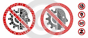 No cyborgs Mosaic Icon of Tuberous Pieces