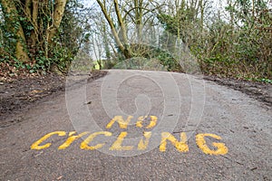 No cycling path in the woods