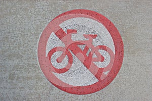 No Cycling Sign