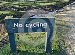 No cycling sign