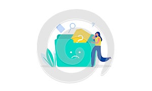 No data, empty data concept illustration vector