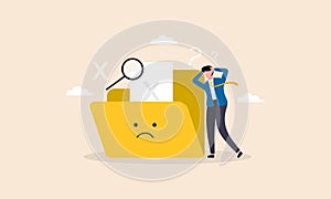 No data, empty data concept illustration vector