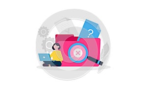 No data, empty data concept illustration vector