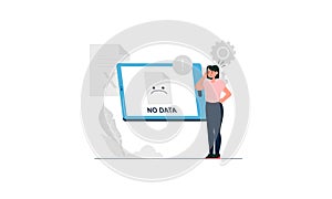 No data, empty data concept illustration vector