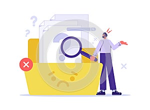 No data and Data search not found concept
