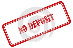no deposit stamp on white