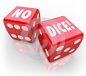 No Dice Two Red Cubes Impossible Chance Bet