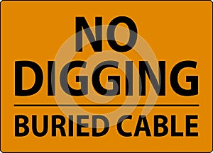 No Digging Sign, Buried Cable Sign