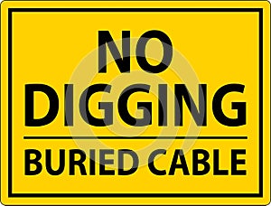 No Digging Sign, Buried Cable Sign