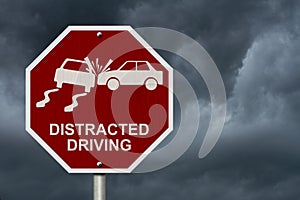 No Distracted Driving Sign