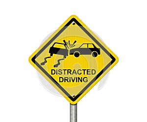 No Distracted Driving Sign