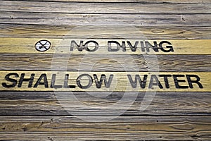 No diving sign