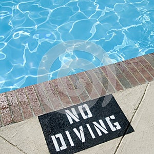 No Diving Sign