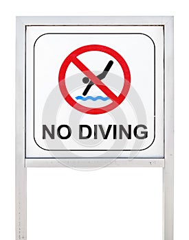 No diving sign