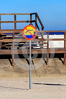 No Diving sign near wooden pier