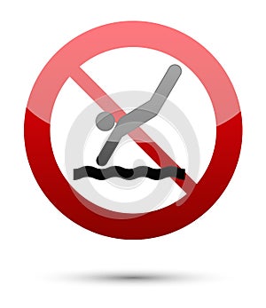 No diving sign