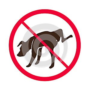 No Dog Peeing -- Vector - No dog pee sign logo photo