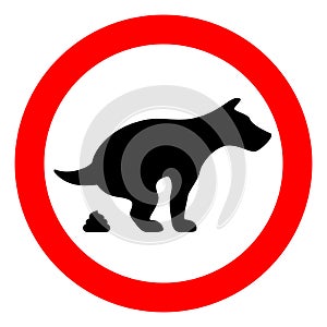 No dog poop vector sign