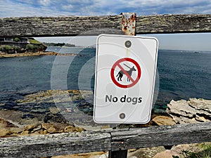 No dog sign at La Perouse, Sydney.