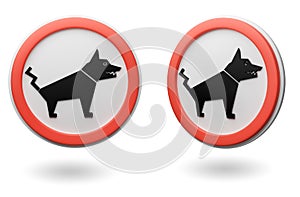 No dogs allowed sign