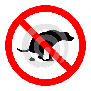 No dogs poop sign