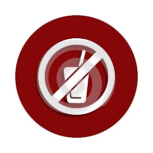 no drink, prohibited sign icon in badge style. One of Decline collection icon can be used for UI, UX