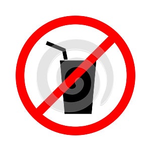 No drink sign. Vector illustration.