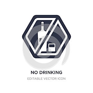 no drinking icon on white background. Simple element illustration from Food concept