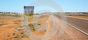 No drinking sign Coober Pedy Australia