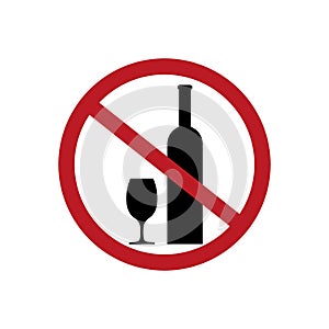 No drinking sign vector icon