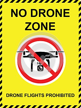 No drone allowed sign.