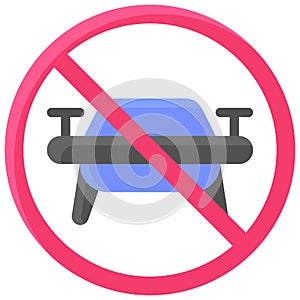 No drone icon, prohibition sign vector illustration