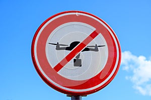 No Drone Sign advertisement, forbidden area , no fly zone