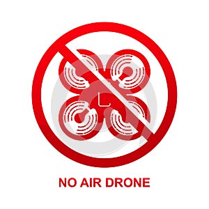 No drone sign isolated on white background