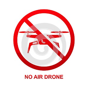 No drone sign isolated on white background