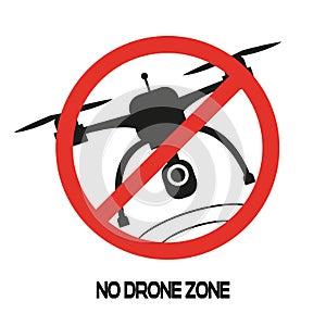 No drone sign on white background.