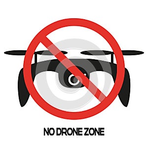 No drone sign on white background.