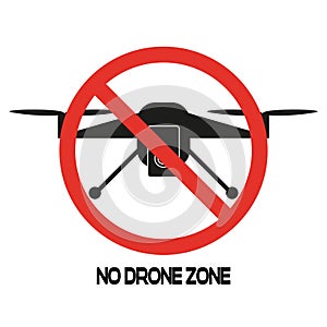 No drone sign on white background.