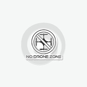 No drone zone sign sticker