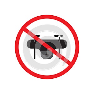 No drone zone sign vector design illustration.