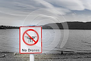 No drones sign