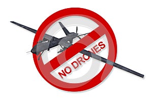 No Drones Sign Isolated